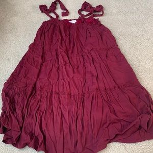 Flowy ruffle dress boho chic M NWT